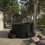 Wood-Burning Hot Tub - Black
