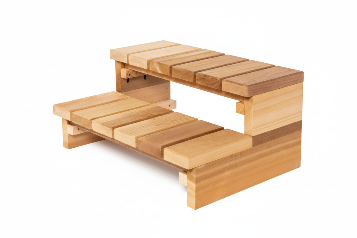 2 Tier Cedar Steps